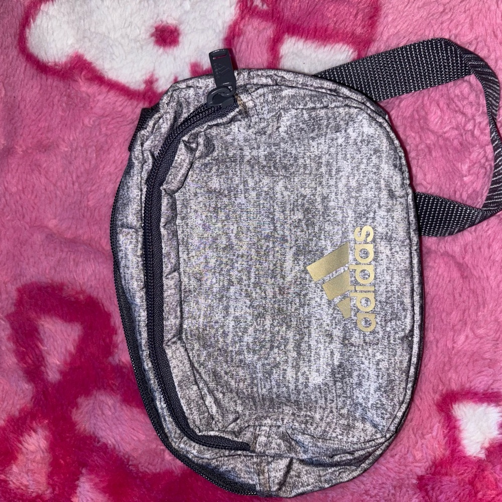 Adidas Metallic Gray Belt Bag